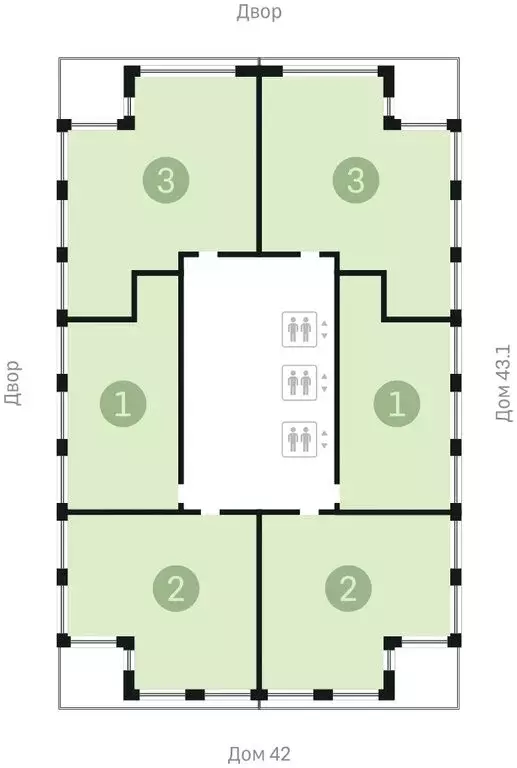 3-комнатная квартира: Новосибирск, Большевистская улица, 43/2с (102.87 ... - Фото 1