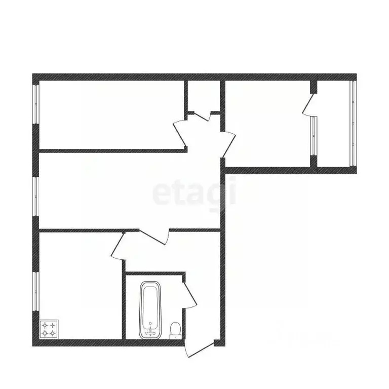 3-к кв. Костромская область, Кострома Никитская ул., 124 (57.0 м) - Фото 1