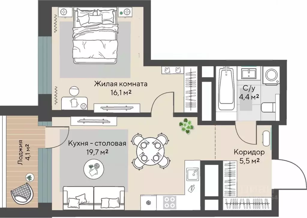 1-к кв. Свердловская область, Екатеринбург Эльмаш жилрайон, Изумрудный ... - Фото 0