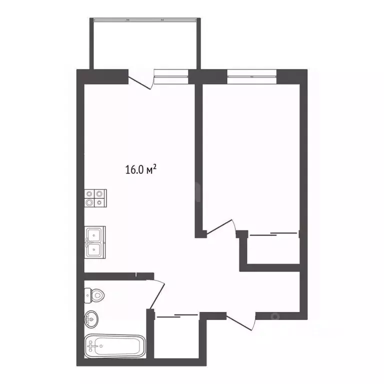 2-к кв. Ростовская область, Ростов-на-Дону просп. Маршала Жукова, 16/6 ... - Фото 2