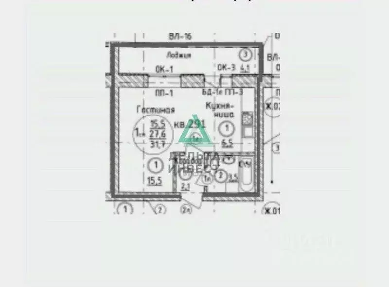 1-к кв. Башкортостан, Уфа ул. Мечтателей, 11 (31.7 м) - Фото 1