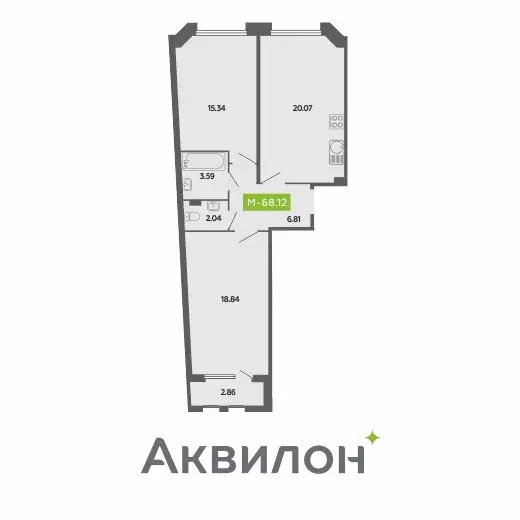 2-комнатная квартира: Архангельск, Поморская улица, 70 (68.12 м) - Фото 0