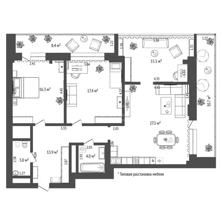 3-комнатная квартира: Москва, Дмитровское шоссе, 13А (116 м) - Фото 0