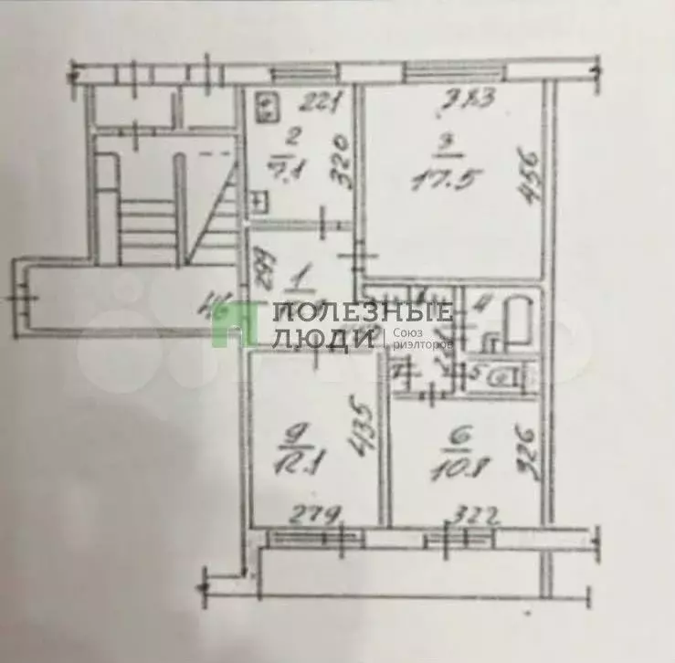 3-к. квартира, 68 м, 1/5 эт. - Фото 0