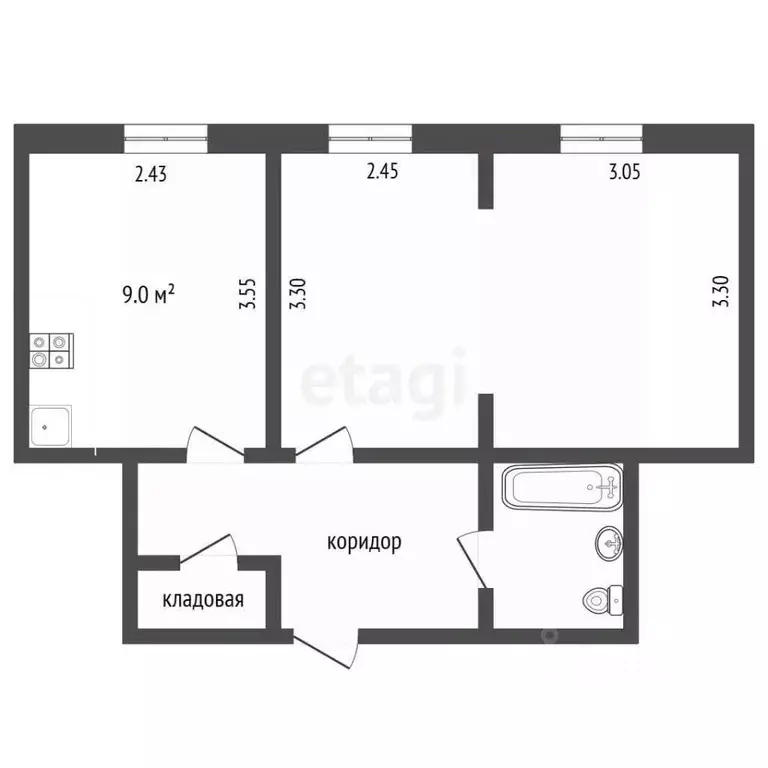 1-к кв. Камчатский край, Петропавловск-Камчатский Звездная ул., 25 ... - Фото 2