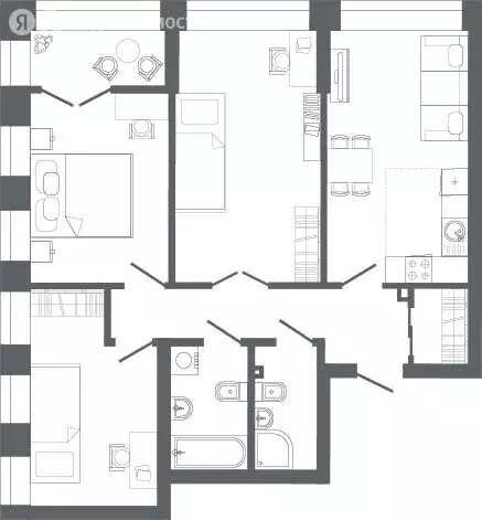 3-комнатная квартира: Екатеринбург, улица Мира, 47 (80.7 м) - Фото 0