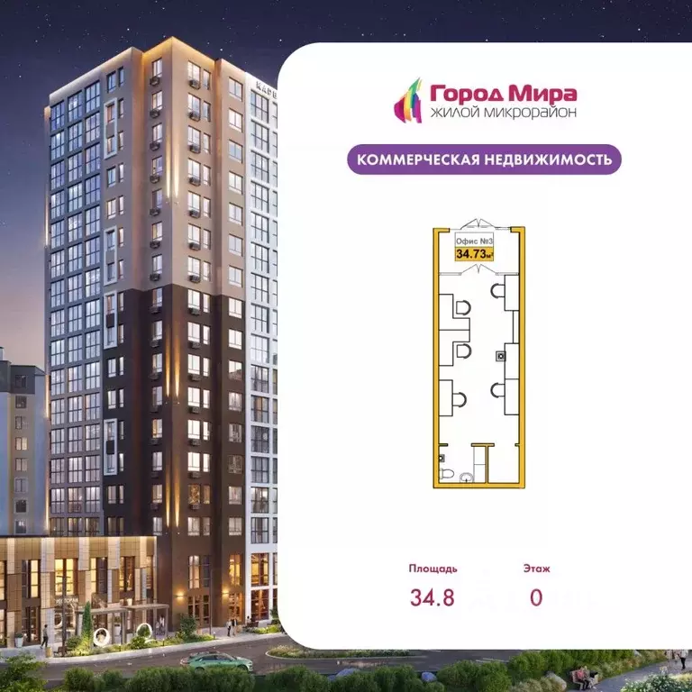 Офис в Крым, Симферополь ул. Батурина, 145 (35 м) - Фото 1