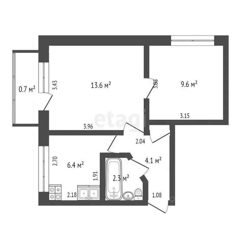 2-к кв. Мордовия, Саранск ул. Володарского, 90 (40.0 м) - Фото 1