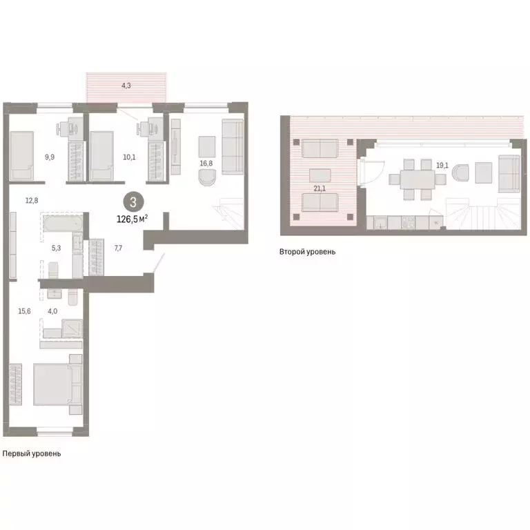 3-комнатная квартира: Омск, Кировский округ (126.5 м) - Фото 1