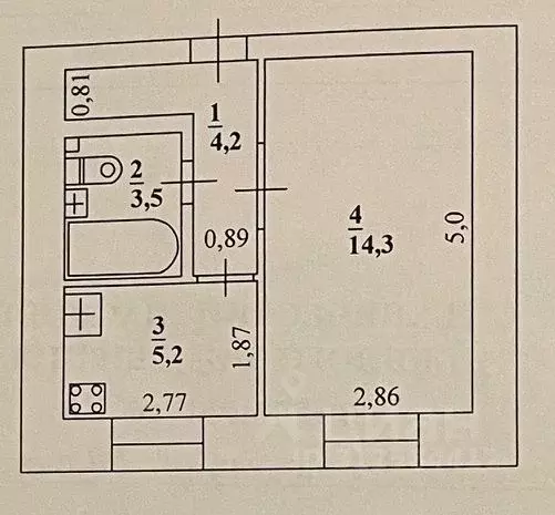 1-к кв. Ненецкий АО, Нарьян-Мар ул. Им. 60-летия СССР, 3А (27.2 м) - Фото 0