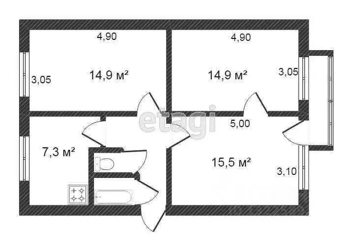 3-к кв. Вологодская область, Вологда Вологодская ул., 10А (59.7 м) - Фото 0