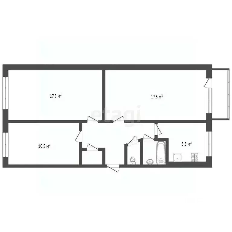 3-к кв. Камчатский край, Петропавловск-Камчатский ул. Кирдищева, 11 ... - Фото 2