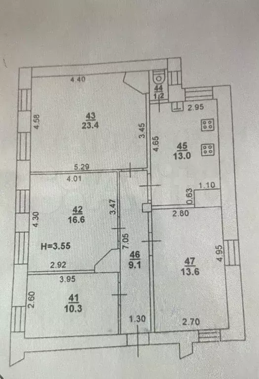 4-к. квартира, 90 м, 3/4 эт. - Фото 0