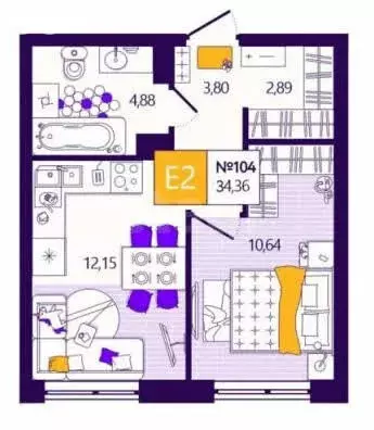 1-комнатная квартира: Тула, Пряничная улица, 3 (33.3 м) - Фото 1