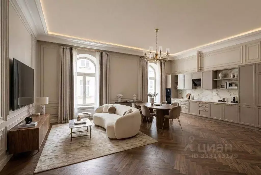 3-к кв. Москва ул. Остоженка, 7С1 (180.0 м) - Фото 2