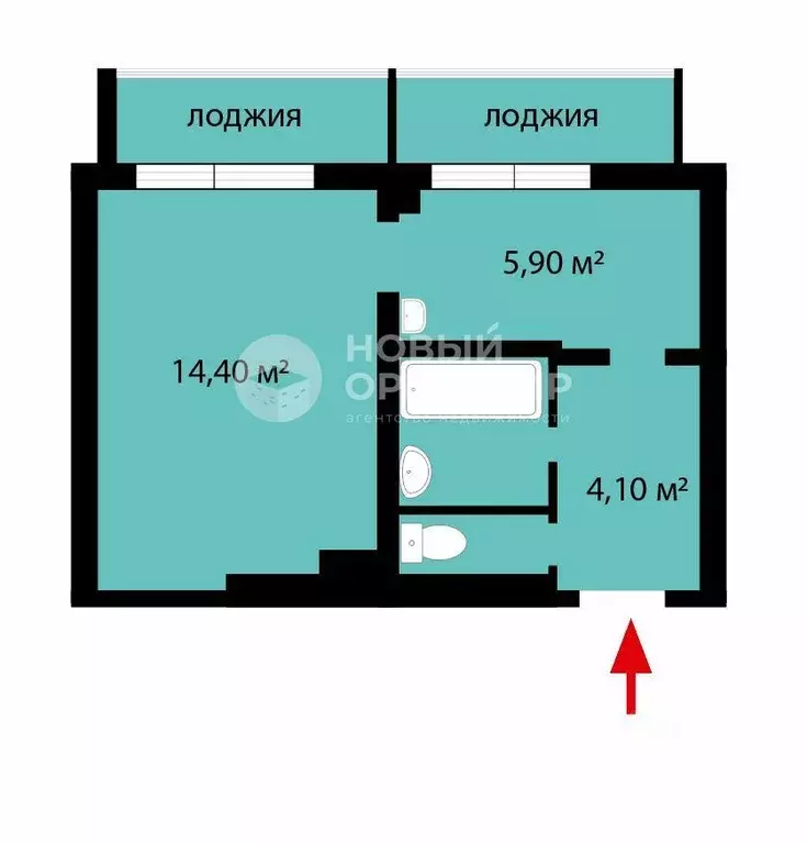 1-к кв. Свердловская область, Екатеринбург ул. Машинная, 42к3 (27.9 м) - Фото 1