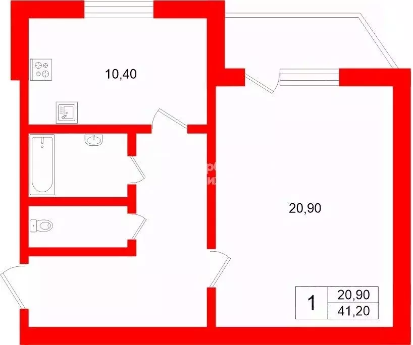 1-к кв. Санкт-Петербург Планерная ул., 71к5 (41.2 м) - Фото 2