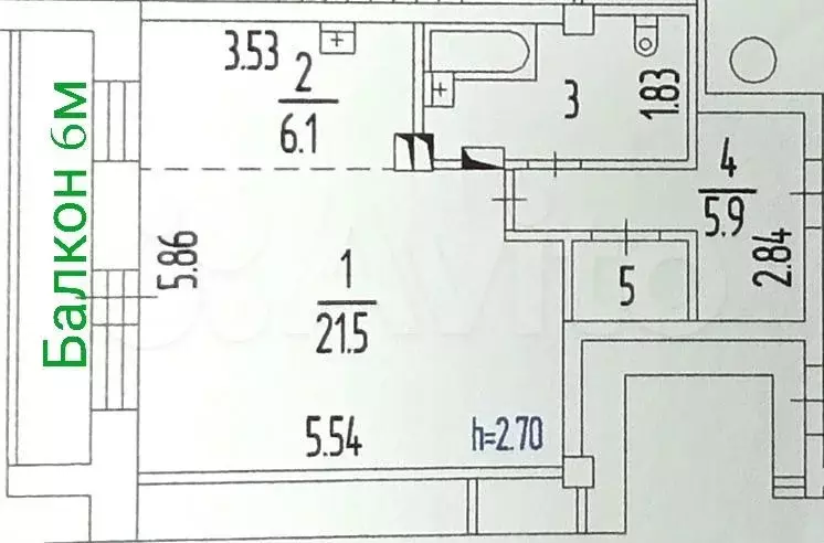 Квартира-студия, 40,4 м, 12/17 эт. - Фото 0