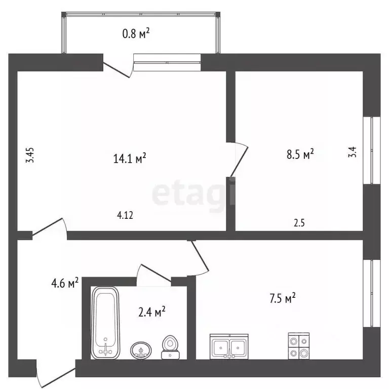 2-к кв. Москва ул. Лихоборские Бугры, 11 (37.1 м) - Фото 2
