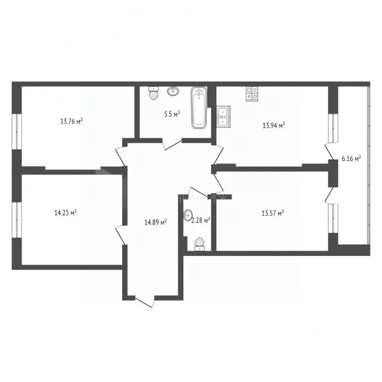 3-к кв. Тюменская область, Тюмень ул. Павла Никольского, 10 (97.0 м) - Фото 2