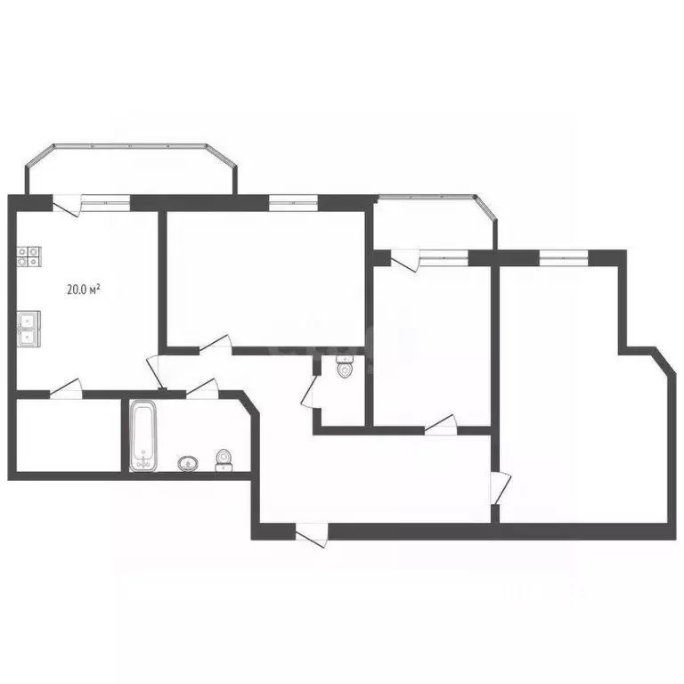 3-к кв. Краснодарский край, Геленджик ул. Витебская, 14к4 (107.0 м) - Фото 1