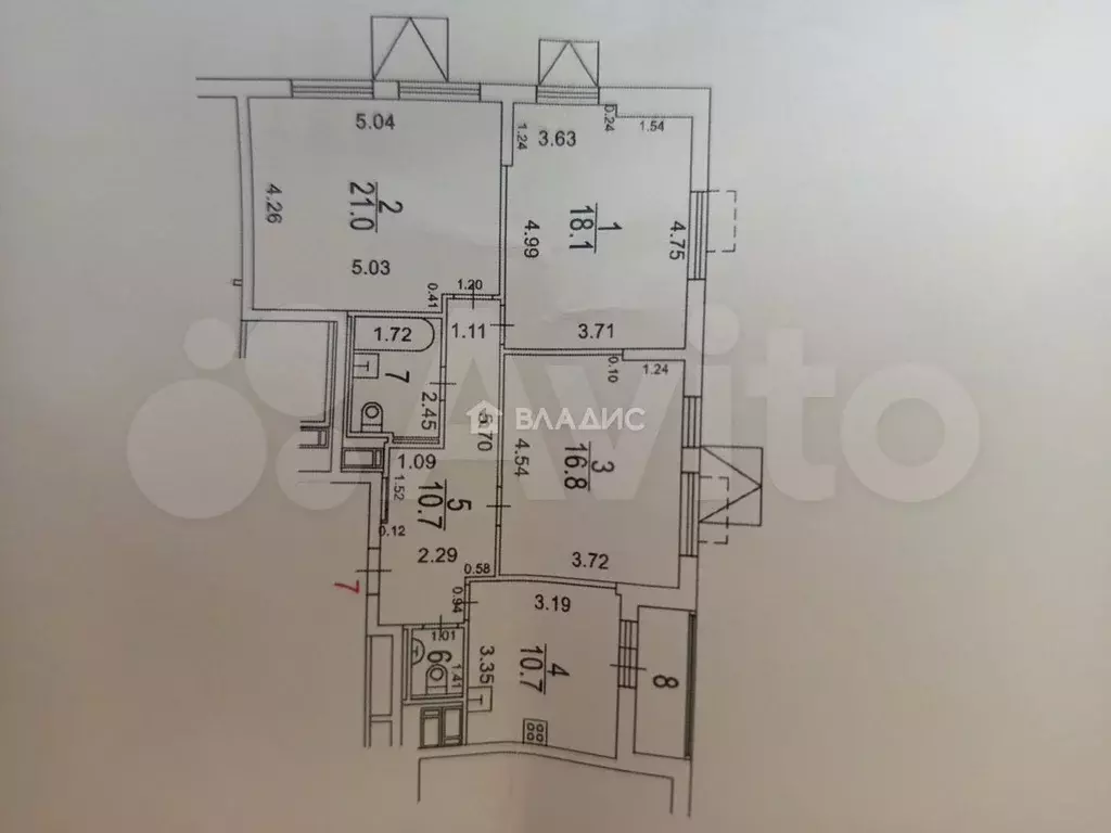 3-к. квартира, 83 м, 2/13 эт. - Фото 0