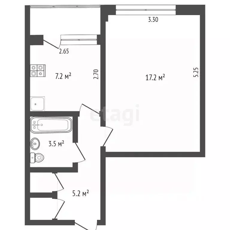 1-к кв. Камчатский край, Петропавловск-Камчатский ул. Пономарева, 39 ... - Фото 2