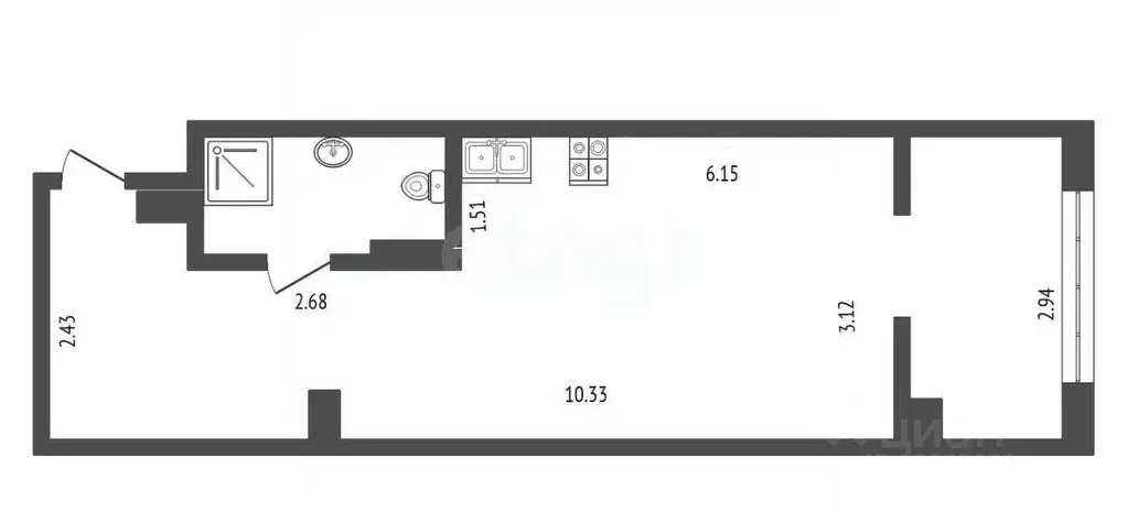 Студия Вологодская область, Вологда ул. Карла Маркса, 121 (27.9 м) - Фото 2