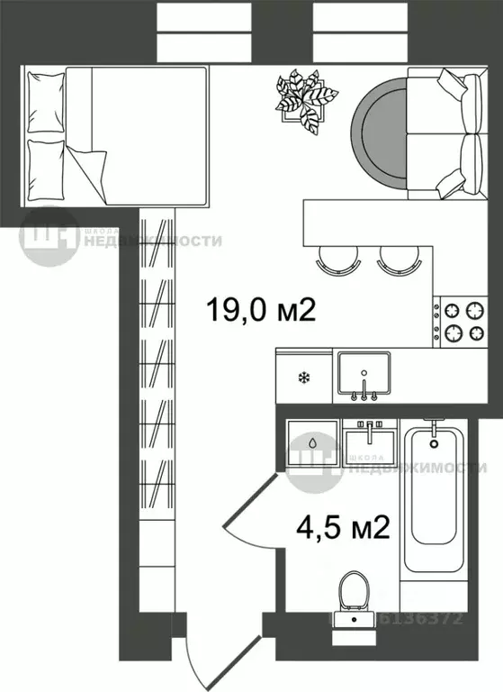 1-к кв. Санкт-Петербург Челябинская ул., 37 (50.0 м) - Фото 0