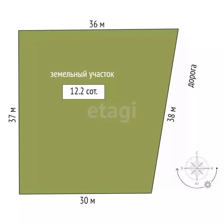 Участок в Тюменская область, Тюмень  (12.2 сот.) - Фото 2