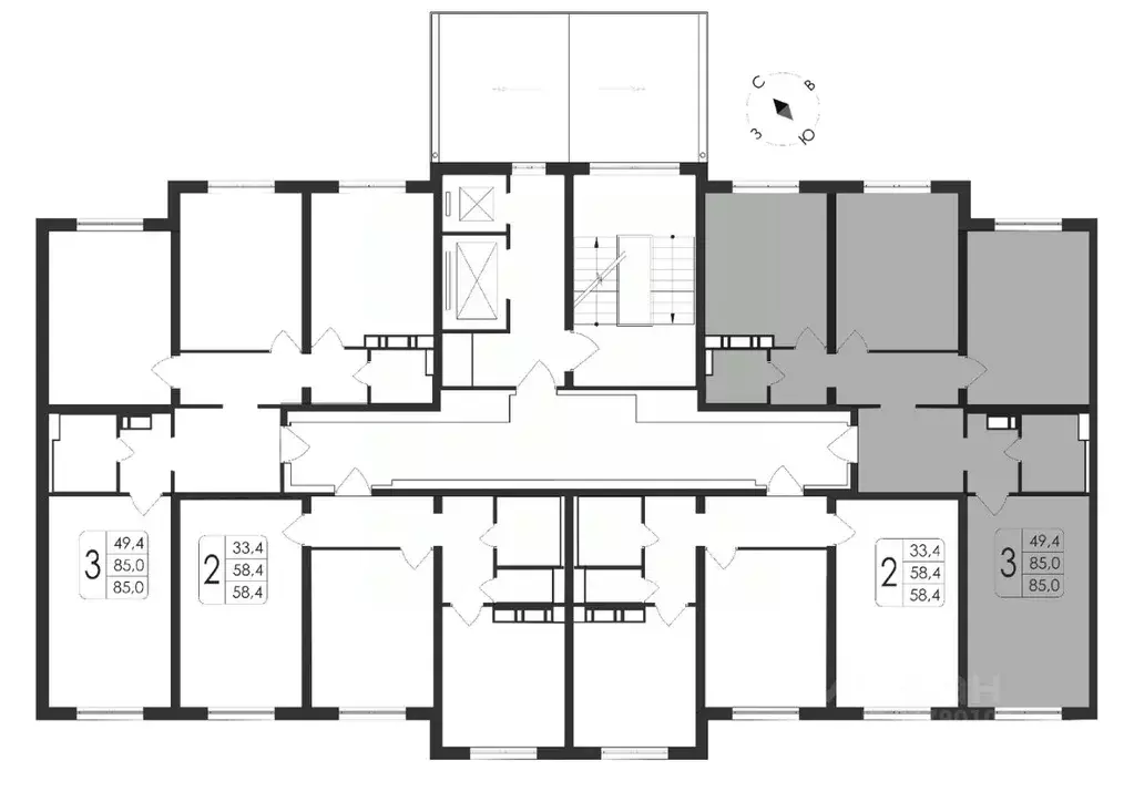 3-к кв. Воронежская область, Воронеж ул. Шишкова, 140Б/21 (85.0 м) - Фото 1