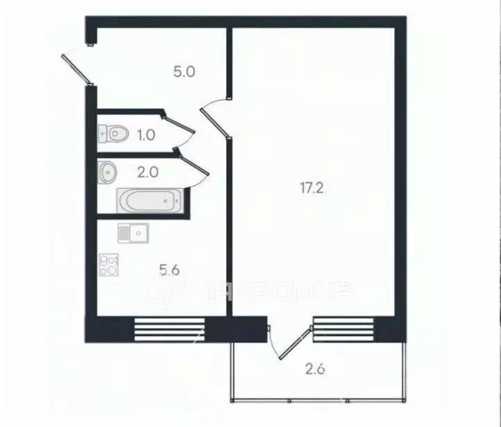 1-к кв. Санкт-Петербург ул. Орджоникидзе, 35К1 (31.0 м) - Фото 1