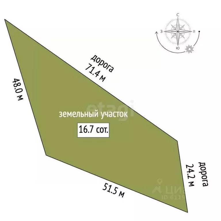Участок в Мордовия, Лямбирский район, с. Берсеневка  (16.73 сот.) - Фото 2
