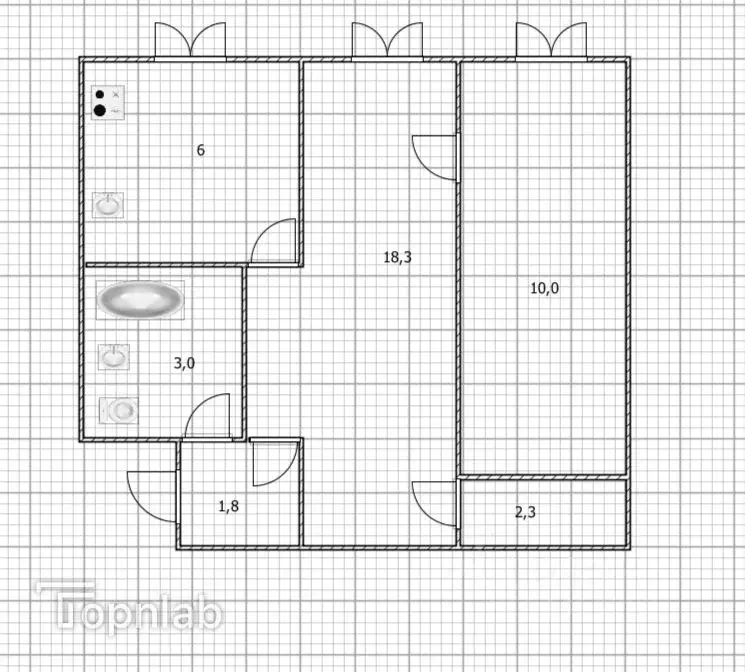 2-к кв. Башкортостан, Уфа ул. Блюхера, 32/1 (42.8 м) - Фото 1