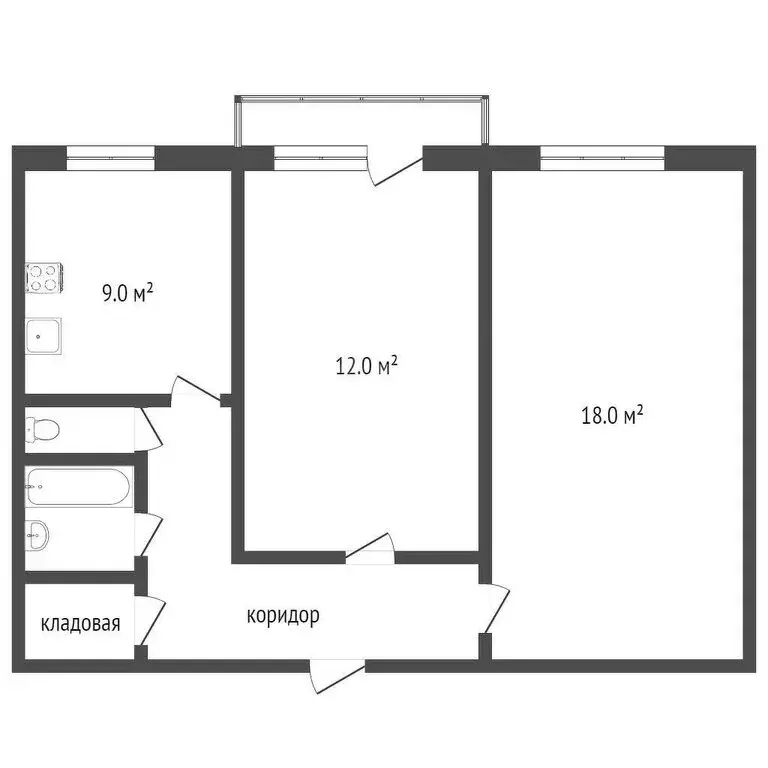 2-комнатная квартира: Воронеж, Тепличная улица, 26/4 (54 м) - Фото 0