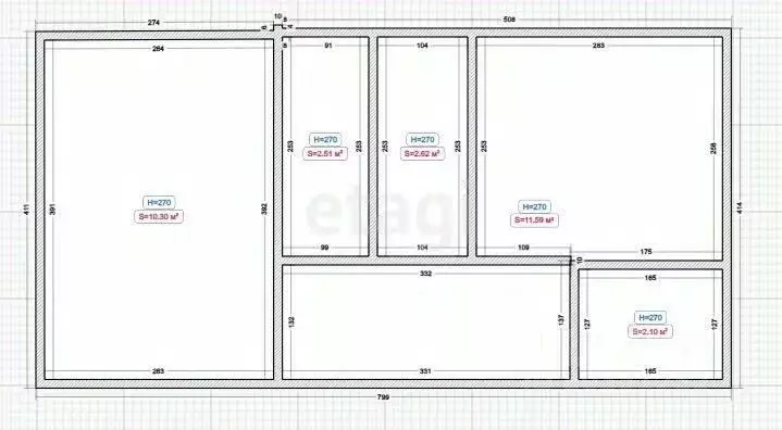 3-к кв. Ингушетия, Магас ул. Эльберта Нальгиева (97.0 м) - Фото 2