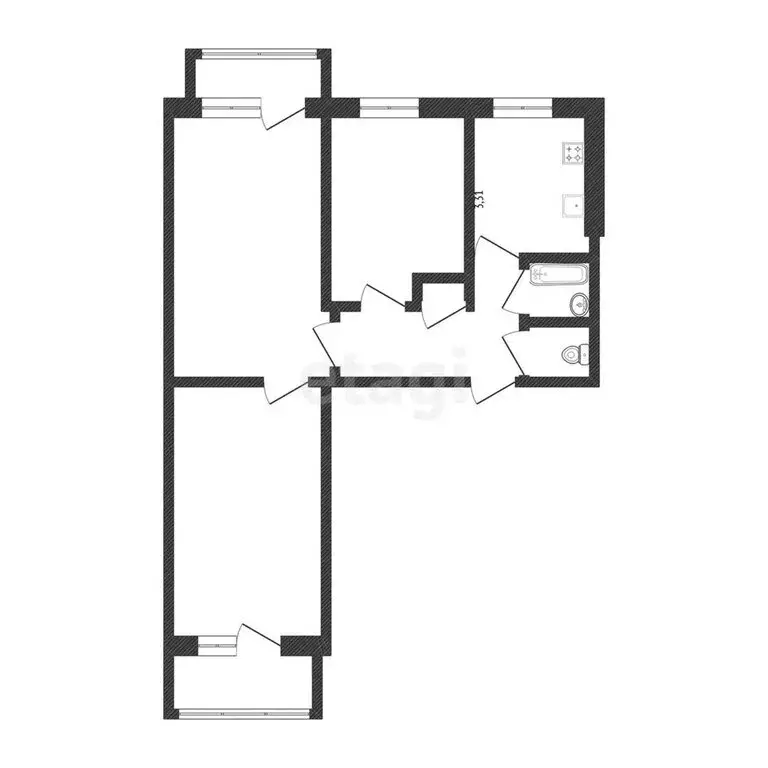 3-комнатная квартира: Кемерово, улица Металлистов, 4А (62 м) - Фото 0