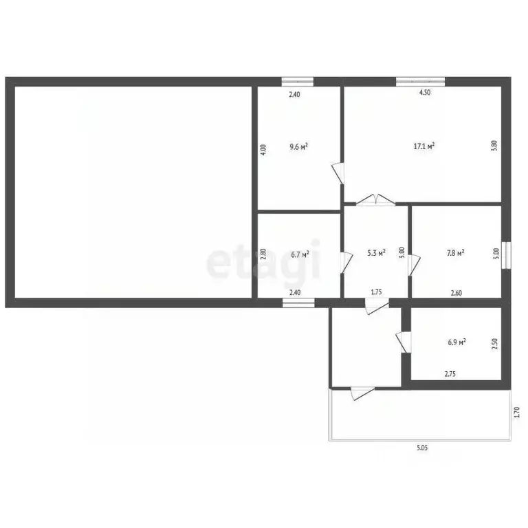 3-к кв. Тюменская область, с. Нижняя Тавда ул. Дорожная, 8 (53.4 м) - Фото 1