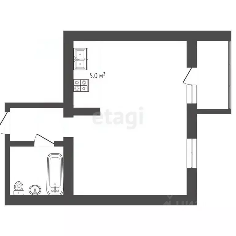 1-к кв. Крым, Ялта ул. Кирова, 155Ак2 (35.0 м) - Фото 1