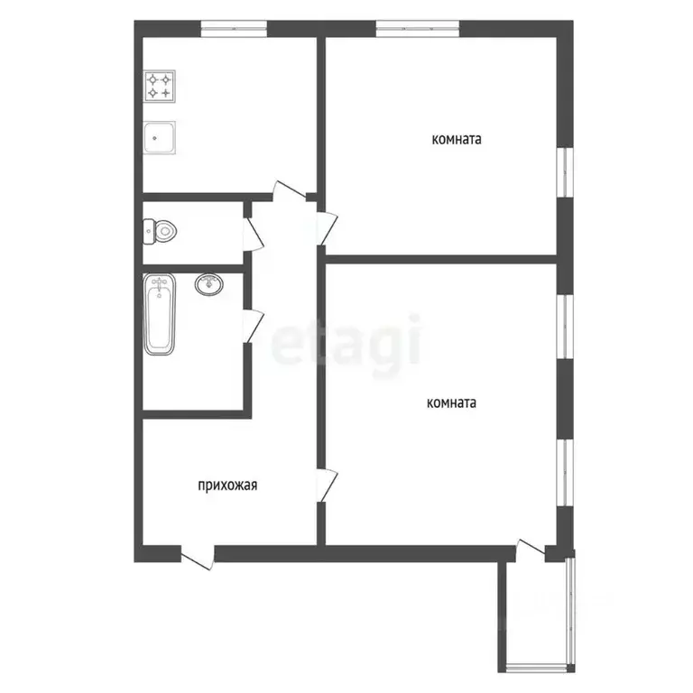 2-к кв. Красноярский край, Красноярск ул. 26 Бакинских Комиссаров, 27 ... - Фото 1