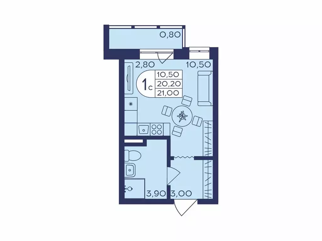 Квартира-студия: Балашиха, микрорайон Железнодорожный, улица ... - Фото 1