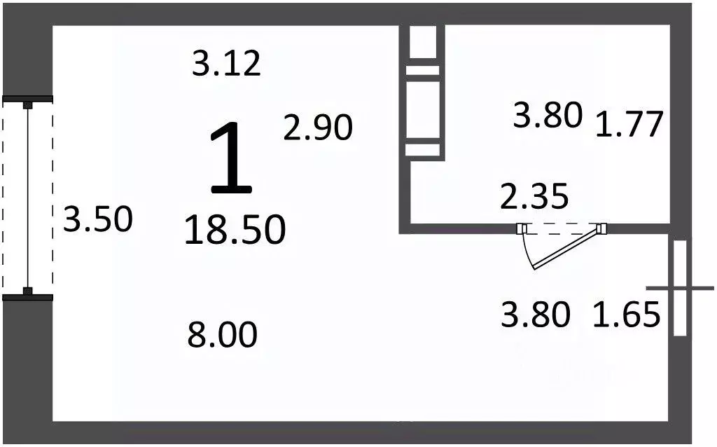 1-к кв. Москва Сосенское поселение, просп. Куприна, 30к9 (18.5 м) - Фото 2