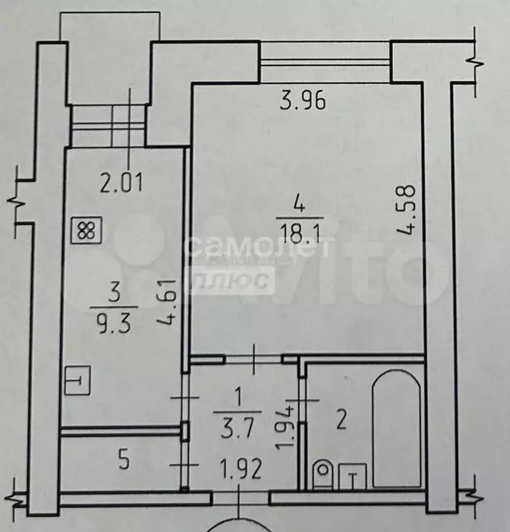 1-к. квартира, 36 м, 6/9 эт. - Фото 0