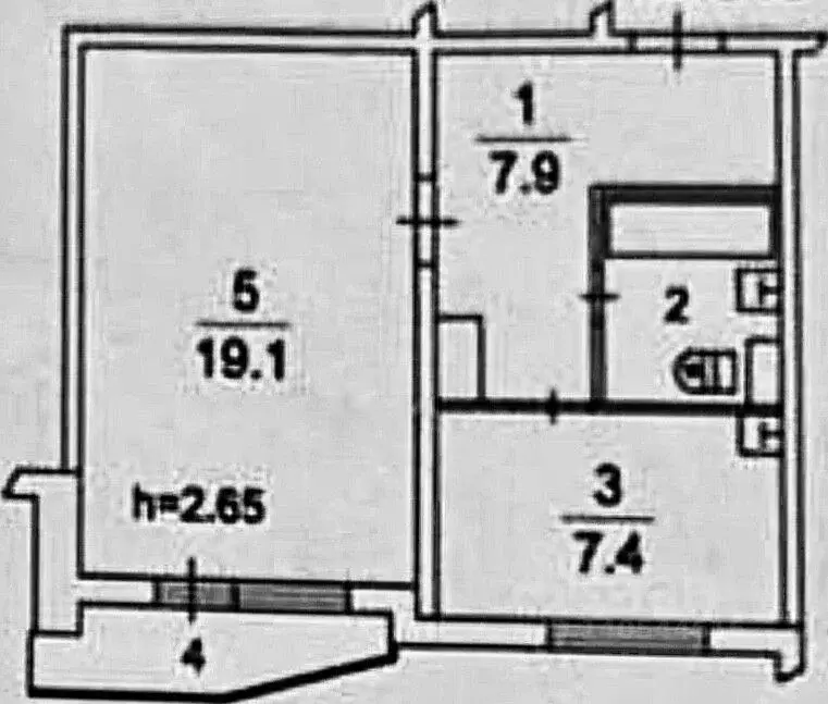 1-к кв. Москва, Москва, Московский г. ул. Бианки, 4к1 (38.5 м) - Фото 2