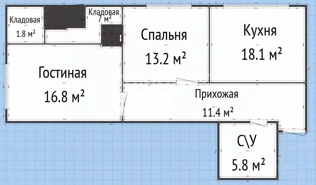 2-к кв. Дагестан, Махачкала ул. Гагарина, 17Е (74.1 м) - Фото 2