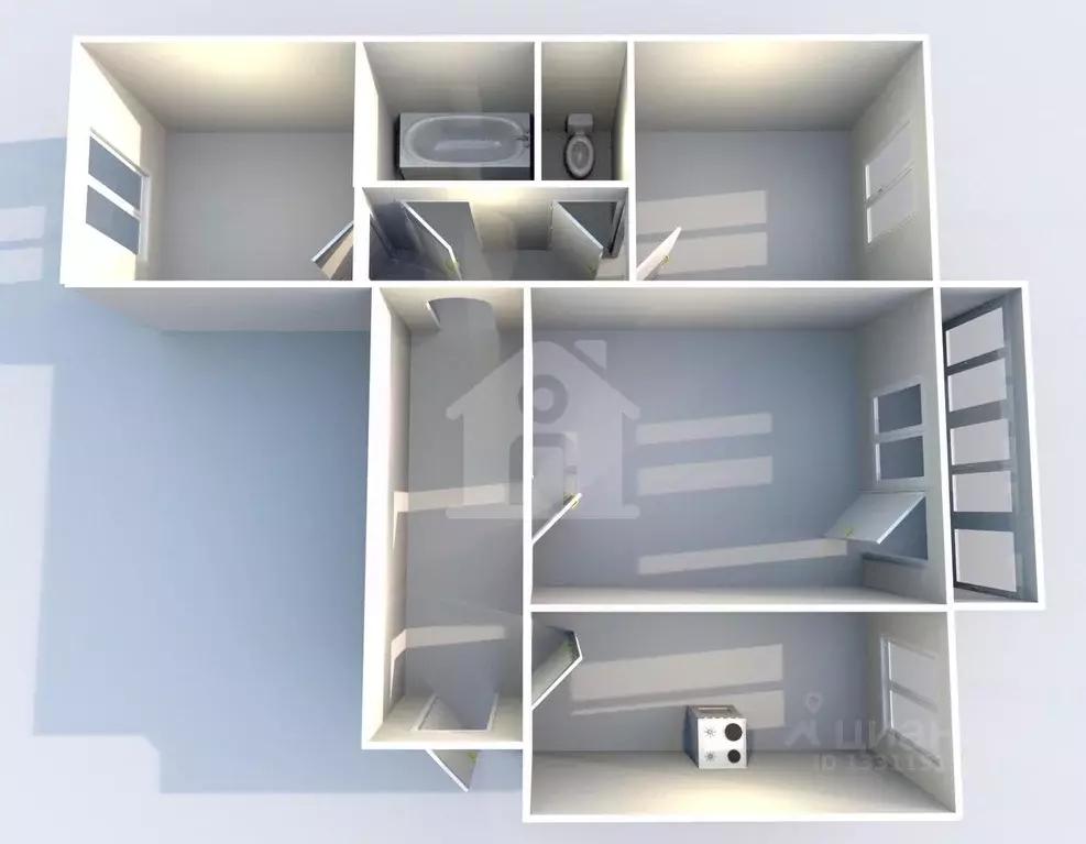 3-к кв. Ярославская область, Ярославль Кавказская ул., 45 (65.2 м) - Фото 2