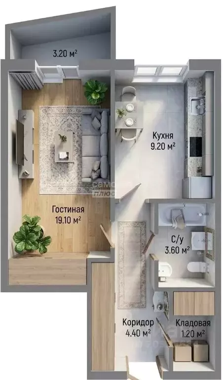 1-к кв. Пензенская область, Пенза Ладожская ул., 93 (36.8 м) - Фото 2