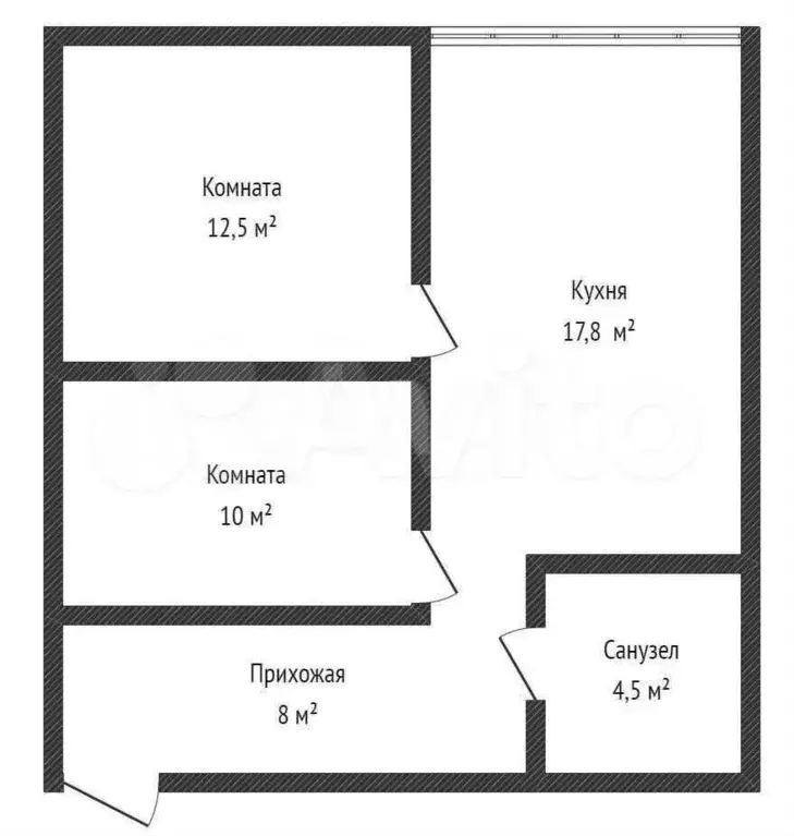 2-к. квартира, 52 м, 9/9 эт. - Фото 0