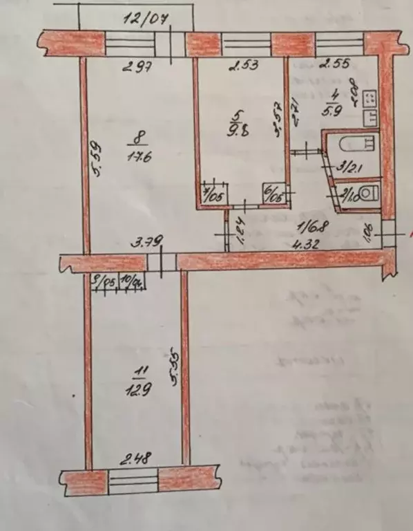 Продаётся 3-к квартира, 58.7 м - Фото 0