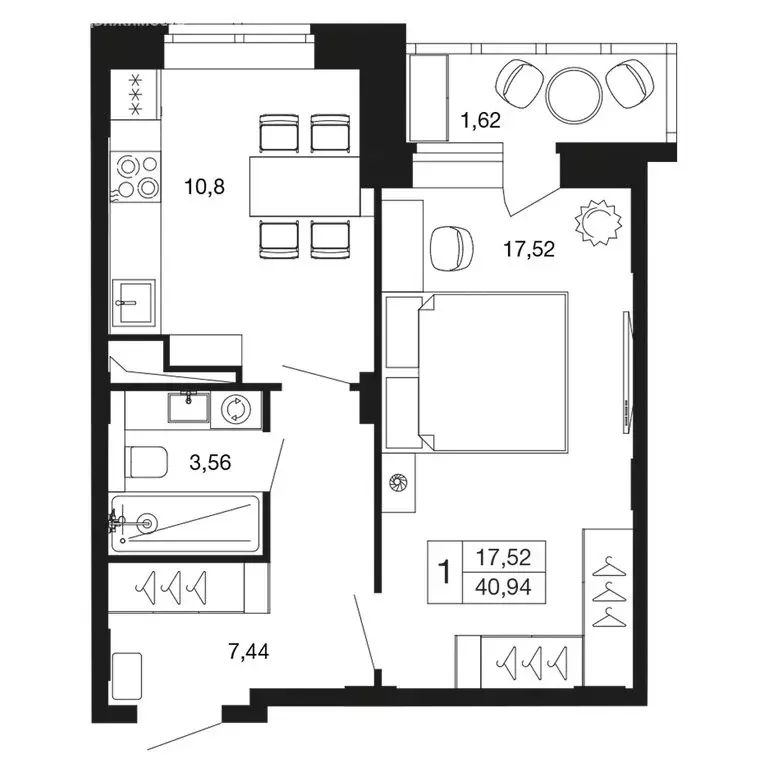 1-комнатная квартира: Апрелевка, жилой комплекс Времена Года, к12 ... - Фото 1